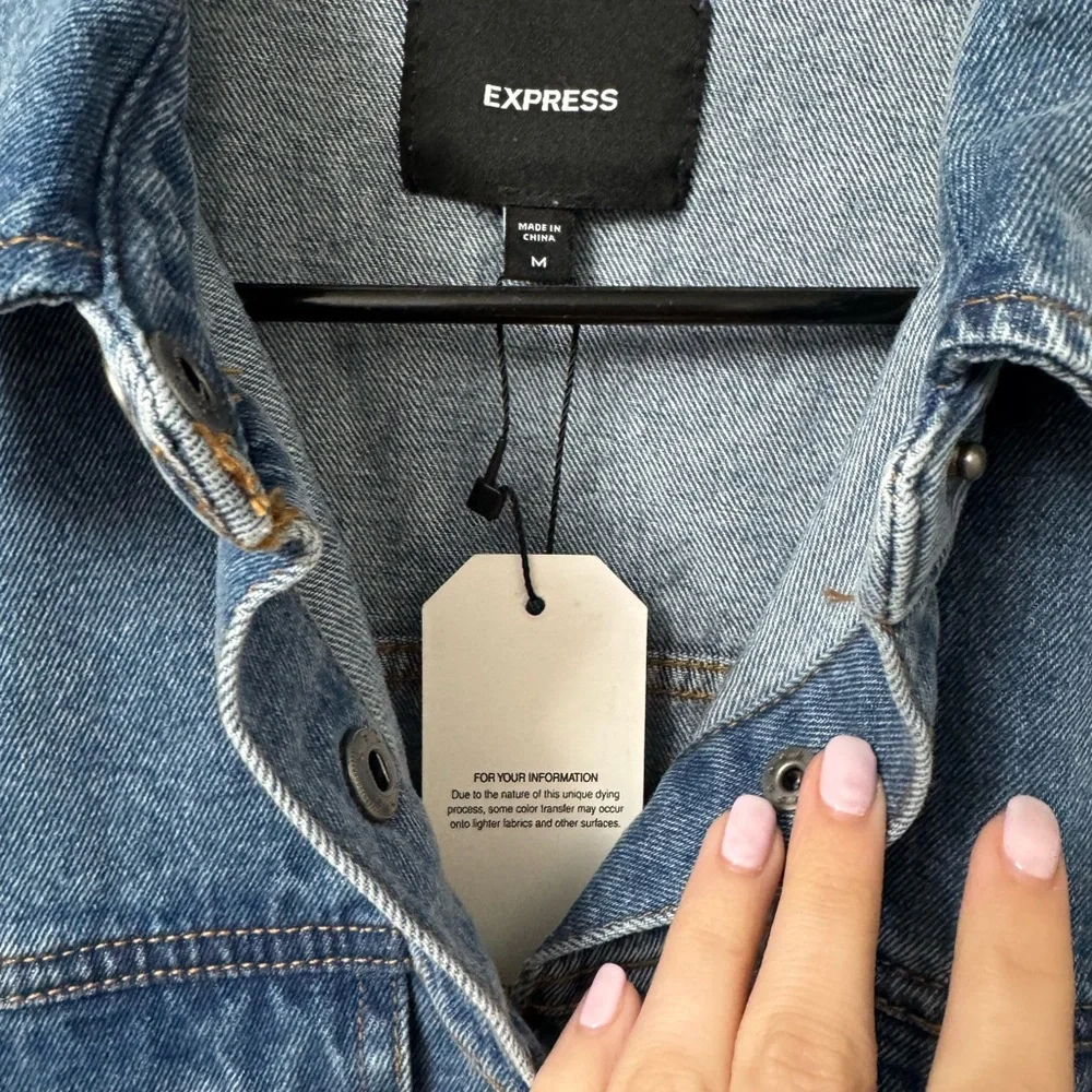 Express Classic Blue Denim Jacket - Picture 4 of 6